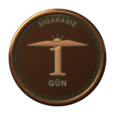1. gün için basılmış bronz madalya