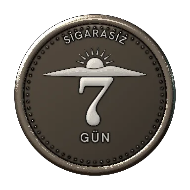 7. gün için basılmış gümüş madalya